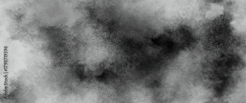 Black and White Abstract of Gritty Smoke, Dust Clouds, and Whispering Vapors, Gray Clouds Texture Background for Design, Photography, and Stock Use in Monochrome, Moody element.