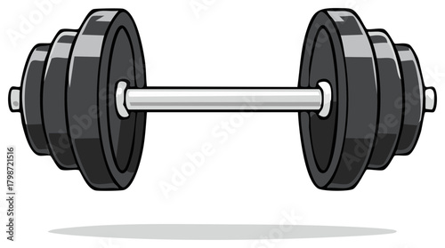 Barbell Weightlifting Equipment for Strength Training and Workout Exercise