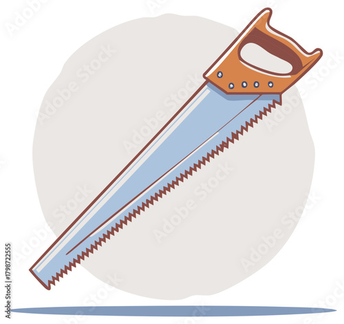 Hand Saw Tool Illustration