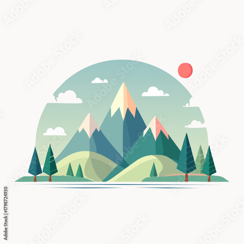 the mountains abstrack vector