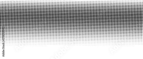 Dotted halftone gradient texture. Fading polka dot background. Repeated dots gradation pattern background. Black vanishing comic pop art overlay backdrop.