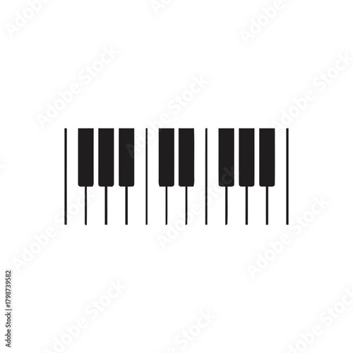 icon, category:, technology, music, element, vector, description:, section, illustration, piano, keys., suggesting, design, art, lines, black, minimalist, vertical, rectangular, keys, symbol, structur