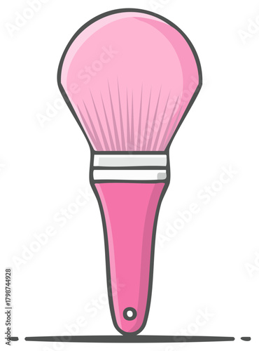 Cute Pink Makeup Brush for Cosmetic Application and Beauty Routine