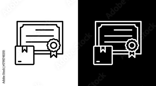 Product Safety Certification  White Icon Set Design