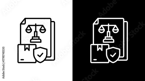Product Safety Regulations  White Icon Set Design