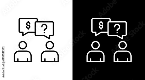 Compensation Negotiation  White Icon Set Design