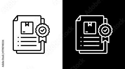 Manufacturer Warranty  White Icon Set Design
