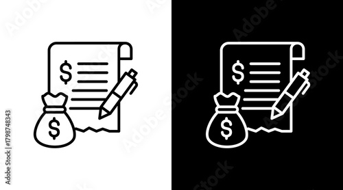 Compensation Claim  White Icon Set Design