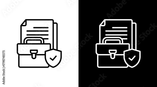 Liability Indemnification  White Icon Set Design