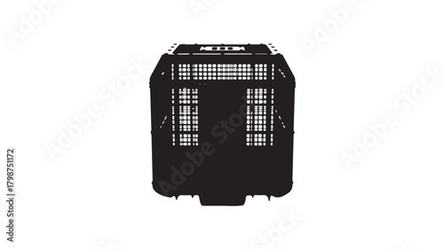 Versatile black and white pet carrier design for modern animal lovers, perfect for travel, vet visits, or creating a cozy home for your furry friend, promoting safety and comfort