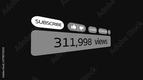 View count video from 0 to 1,000,000 with white letters on a black background