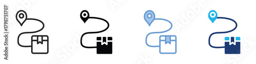 Location icon set multiple style collection