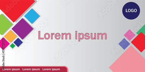 Simple Abstract Geometric Corporate Presentation Background Template Design.