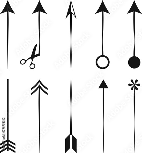 Concept Diverse Upward Arrow Set