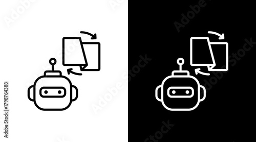 Ai Translator  White Icon Set Design