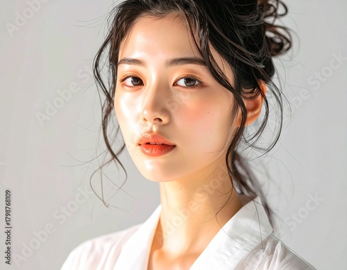 清潔感のある美容系の若い女性　A clean, beautiful young woman
