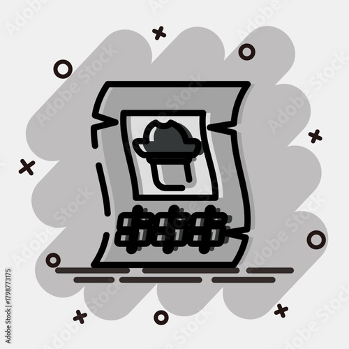 Icon wanted. Pirates theme elements. Icon in comic style.