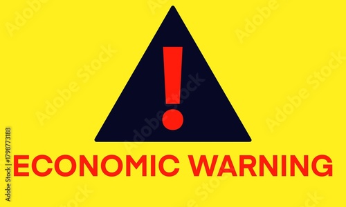 Economic warning sign triangle symbol