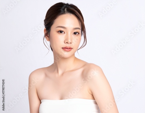清潔感のある美容系の若い女性　A clean, beautiful young woman