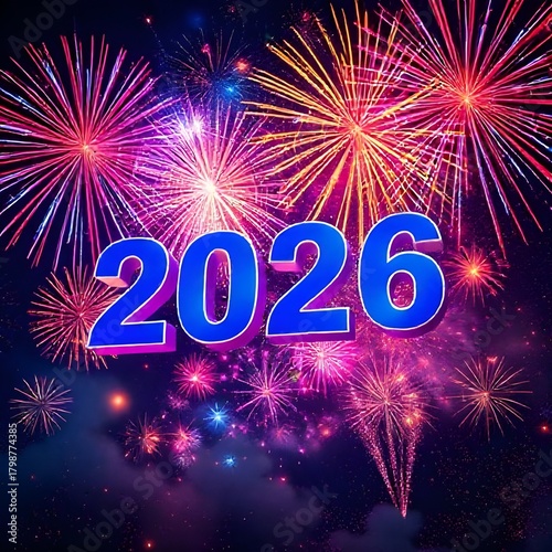 Elegant Golden Glow 2026 New Year Black Theme Design