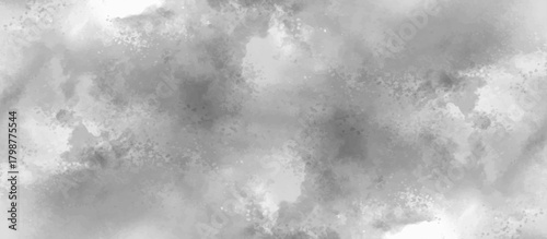 Abstract light grey and white background. Old paper texture. Monochrome texture painted on canvas. Smoke watercolor vintage background.	