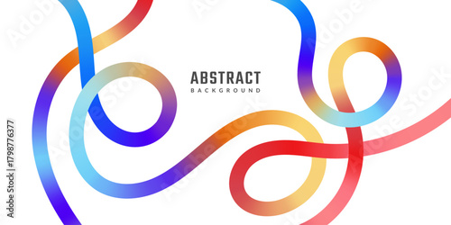 Abstract Color Line Shapes. 3d fluid Vibrant colorful abstract lines create a dynamic and modern background for creative design projects and presentations.