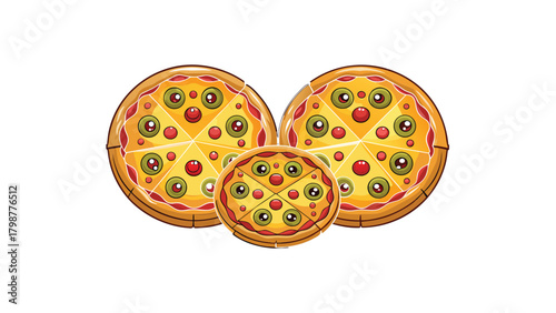 Pizza Slice Vector Illustration – Cartoon Fast Food Icon