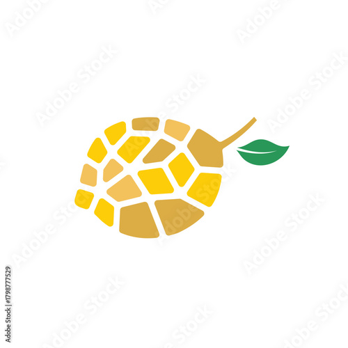 Abstract lime stone fruit logo