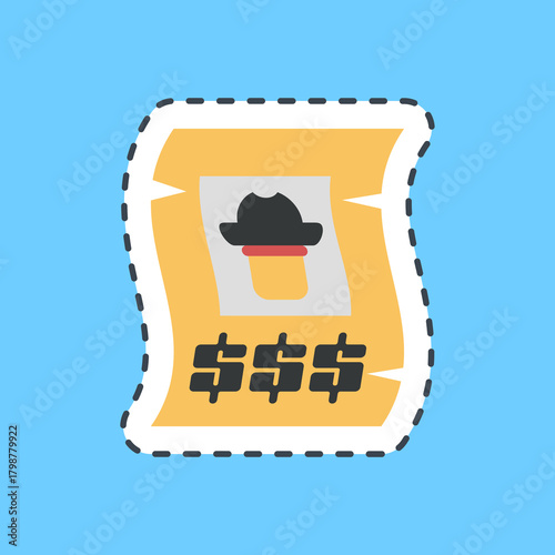 Cutting line sticker wanted. Pirates theme elements.