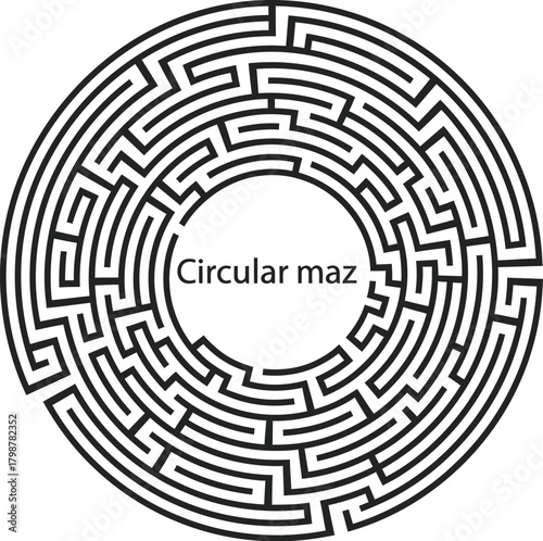 Circular maze graphic