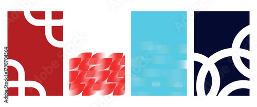 Vector layout template design for sports event, companies or any business related. Design with abstract flying rectangular shapes.