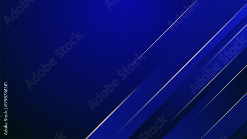 Premium royal blue background with thin golden diagonal lines for elegant modern design.