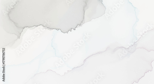 Abstract watercolor background with soft, flowing gray and white hues.