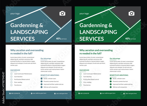 lawn care flyer design template. landscaping and gardening lawn care service flyer, poster, leaflet design lawn care garden or landscaping services This editable social media flyer template enhances y