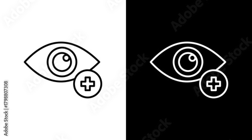 Ophthalmology White Icon Set Design