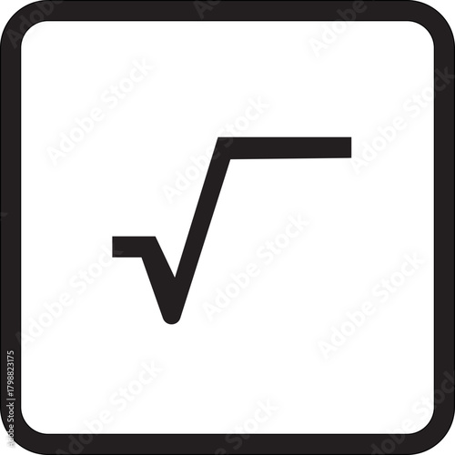 12 math symbols icons. outline thin line icons such as plus, square root, math, infinity, divide, brackets, isolated on transparent background