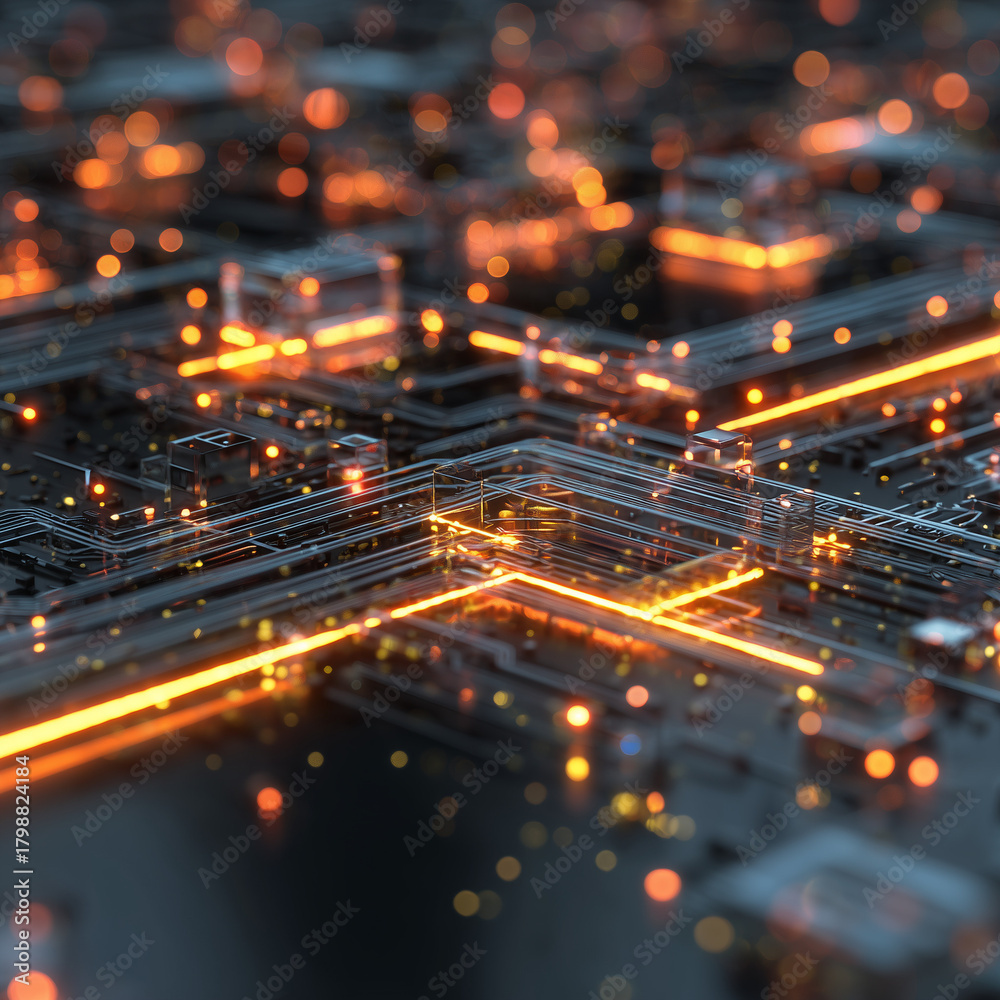 Obraz premium Ethereal Quantum Computing