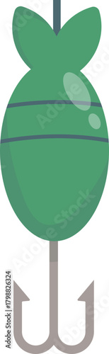 Fishing Gear and Equipment Flat Vector Icons