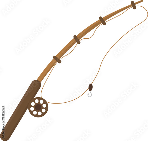 Fishing Gear and Equipment Flat Vector Icons