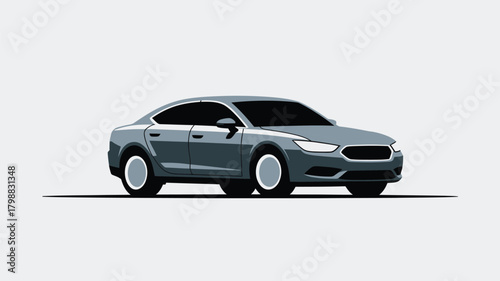 Sleek Sedan on the Move: A modern sedan stands out, it conveys a sense of sophistication and efficiency. Perfect for illustrating concepts related to travel, commuting, or automotive design.
