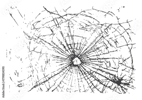 Large Cracked Glass Surface Broken Texture