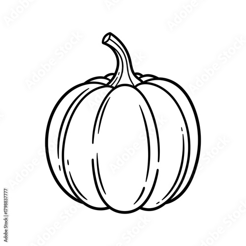 Hand-Drawn Line Art Pumpkins Collection for Autumn and Halloween