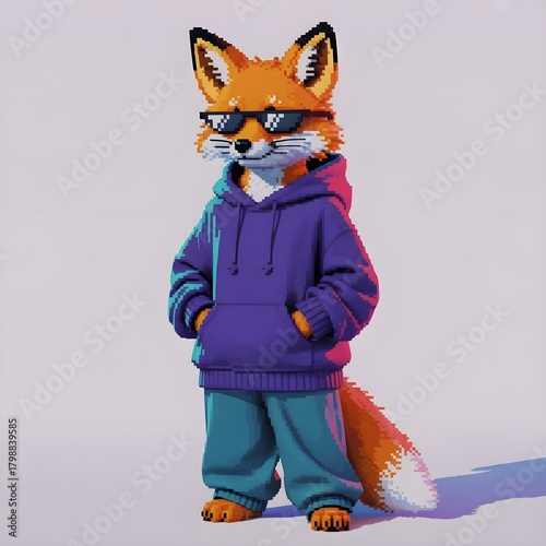 fox with hoodie