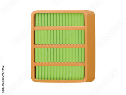 library icon 3d illustration render