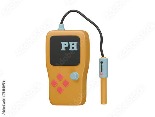 ph meter icon 3d illustration render