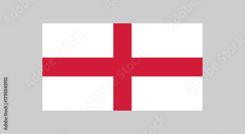 The flag of England, a white field with a red cross, also known as St George's Cross.
