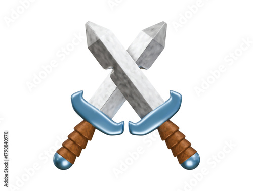 fight icon 3d illustration render