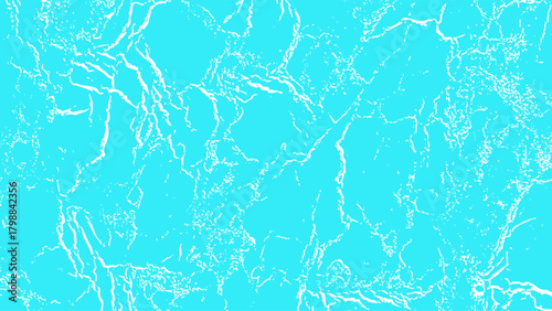 Abstract turquoise background with white marble vein pattern creating a modern aesthetic