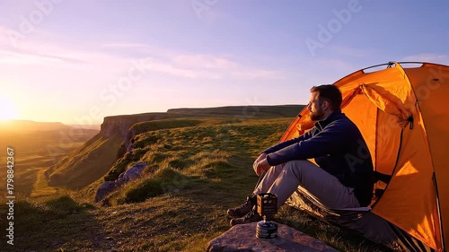 Majestic snow-capped mountains reflecting in a calm icy lake with a small cabin nestled amongst the peaks under a clear blue sky, a breathtaking winter panorama