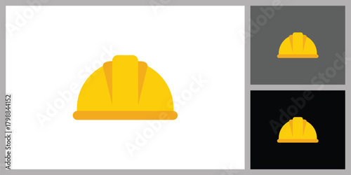 Yellow Hard Hat Icon for Construction